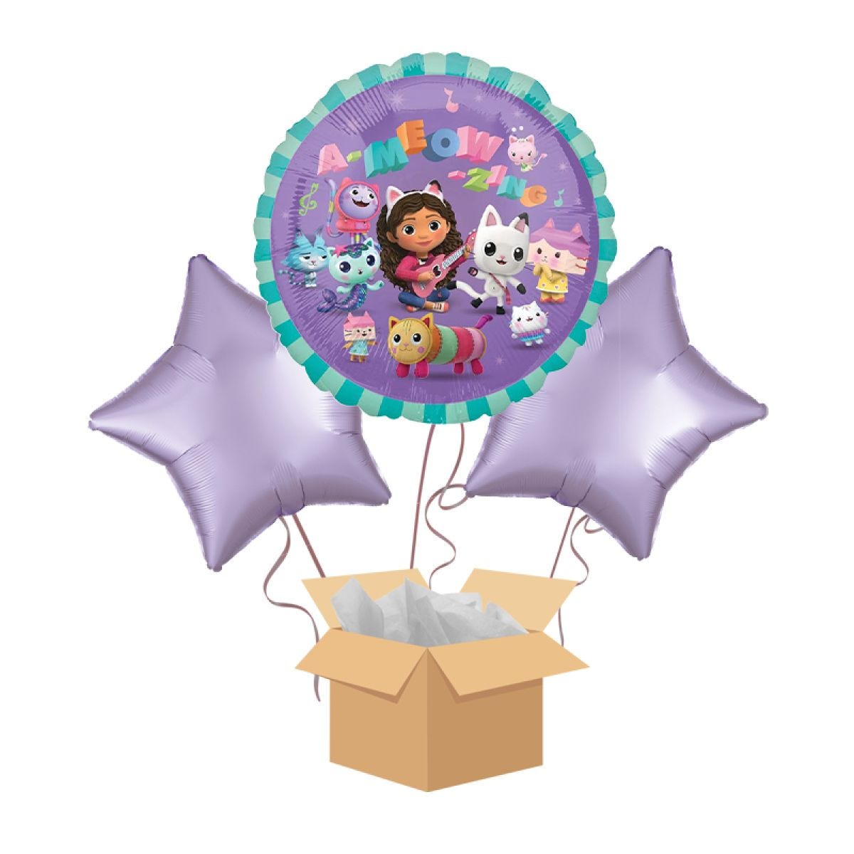 Gabby&apos;s Dollhouse Balloon Bouquet - Delivered Inflated