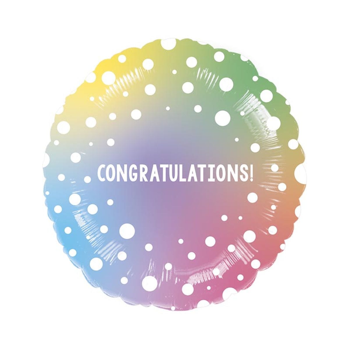 Congratulations Pastel Ombre Balloon - 18" Foil