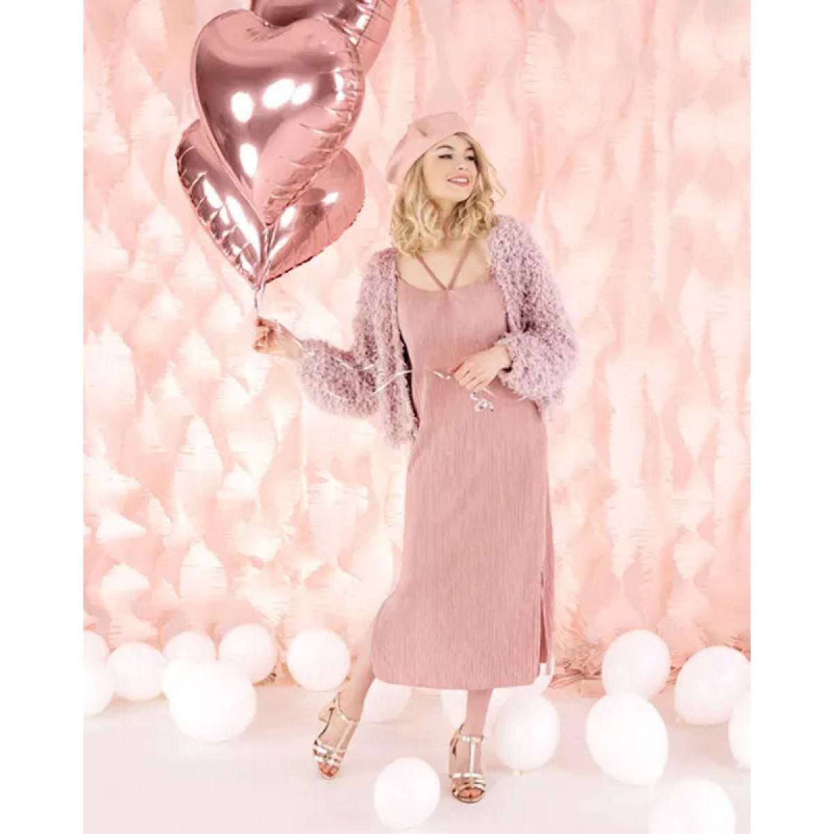 Metallic Rose Gold Heart Balloon - 18" Foil
