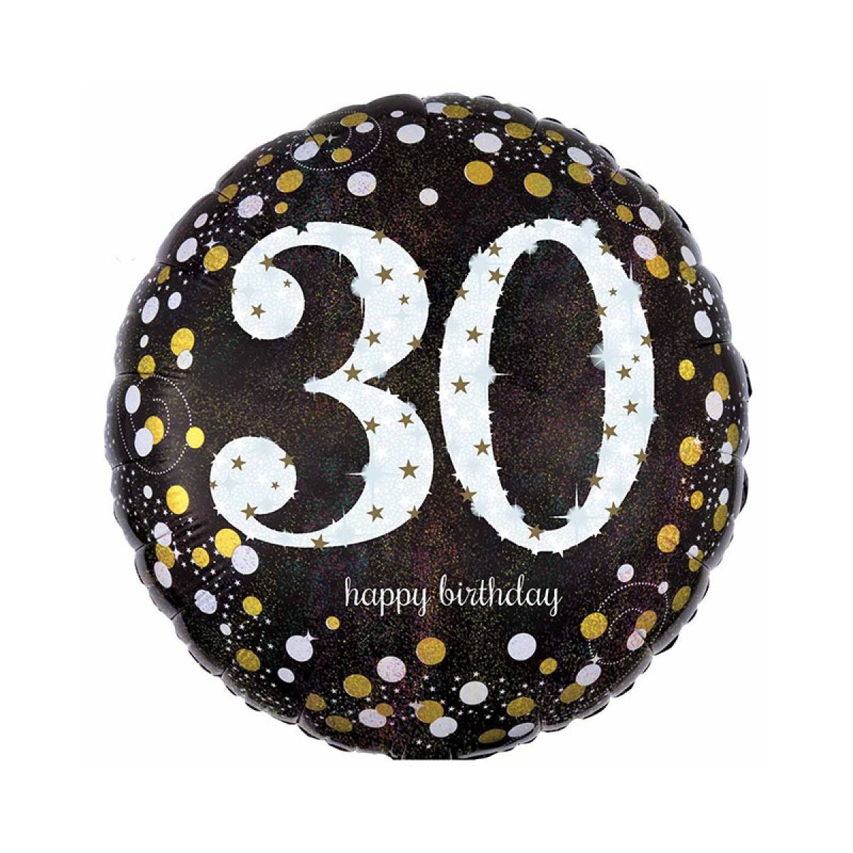 Gold Sparkling Celebration 30th Birthday Balloon - 18" Foil