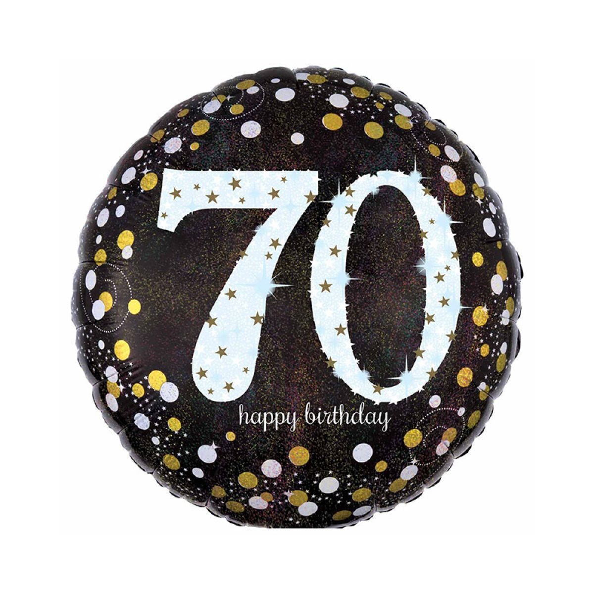 Gold Sparkling Celebration 70th Birthday Balloon - 18" Foil