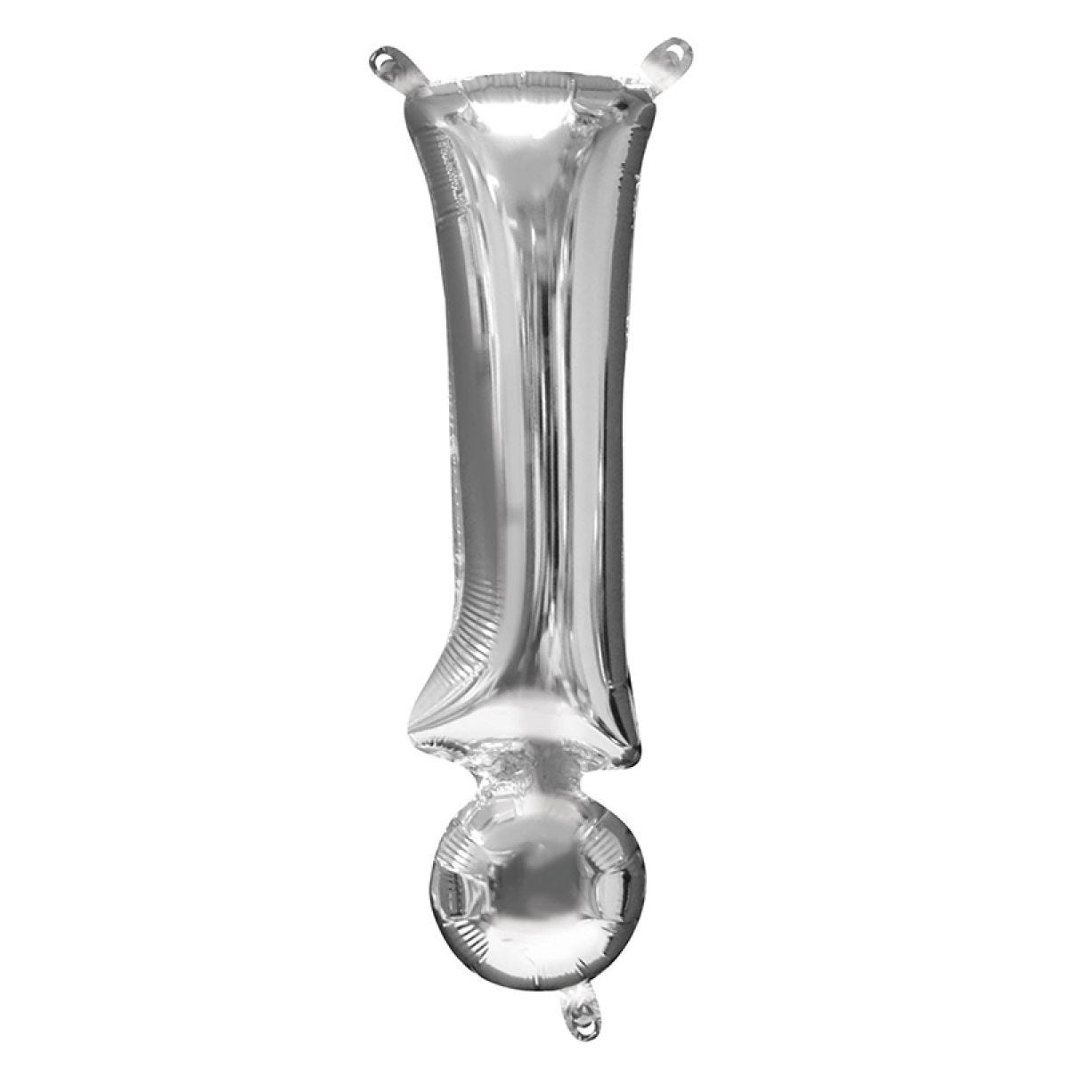 Symbol ! Silver Balloon - 16" Foil