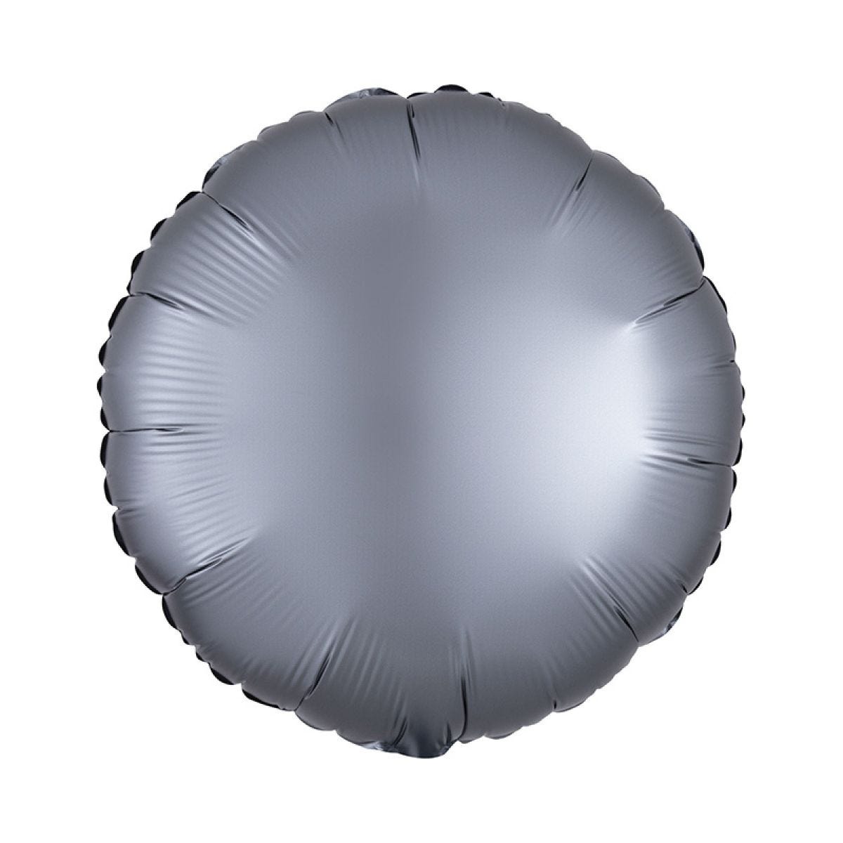 Satin Lux Graphite Circle Balloon - 18" Foil