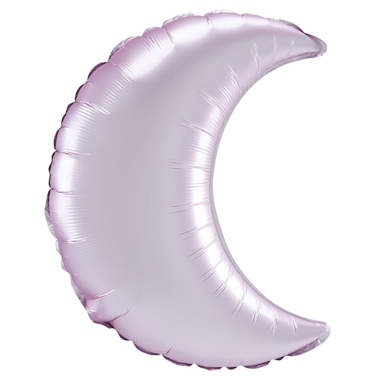 Pastel Pink Satin Luxe Crescent Balloon - 26" Foil