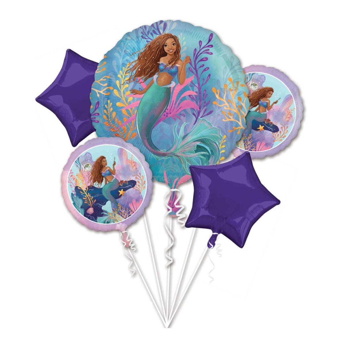 Little Mermaid Live Action Foil Balloon Bouquet