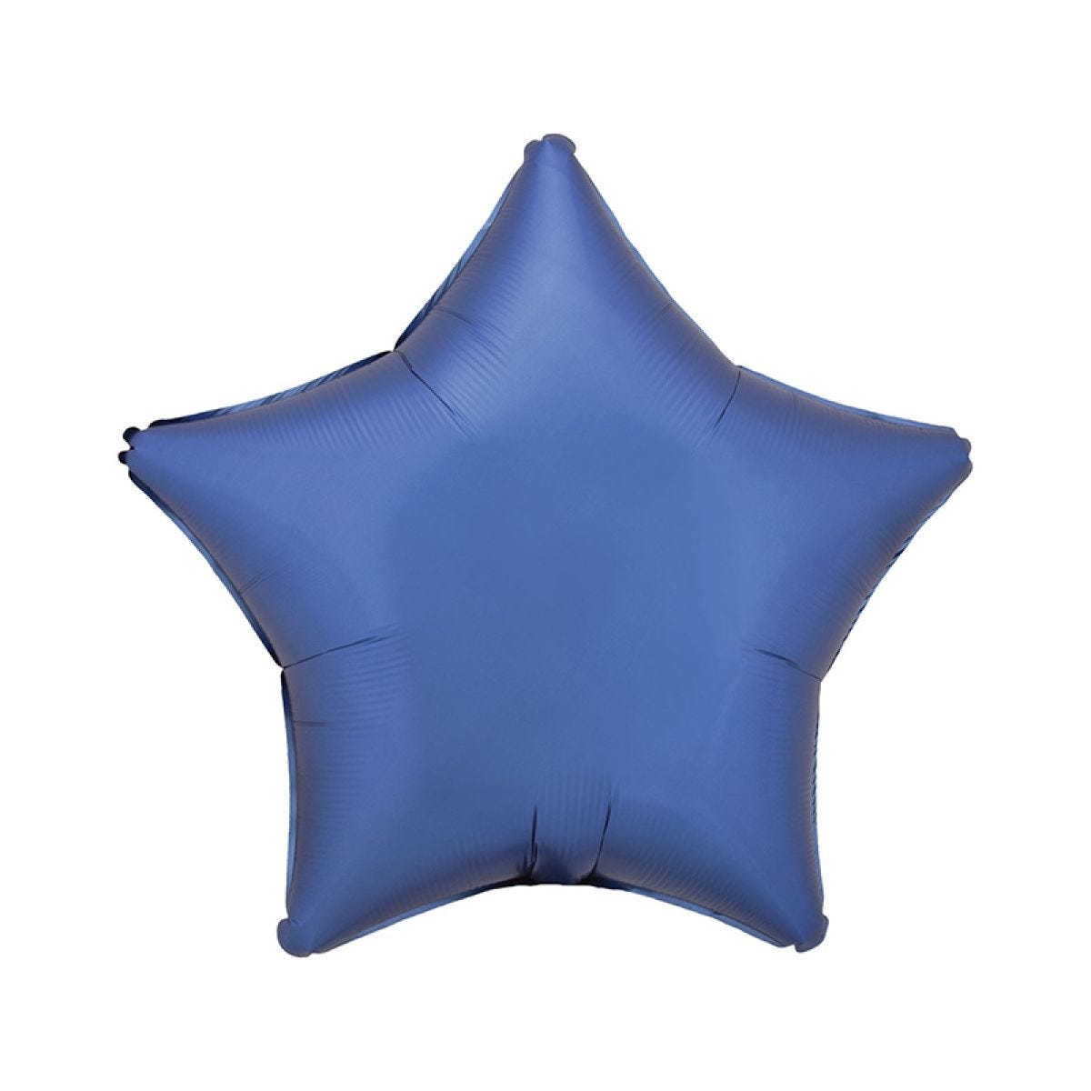 Silk Lustre Azure Blue Star Foil Balloon - 18" (Unpackaged)