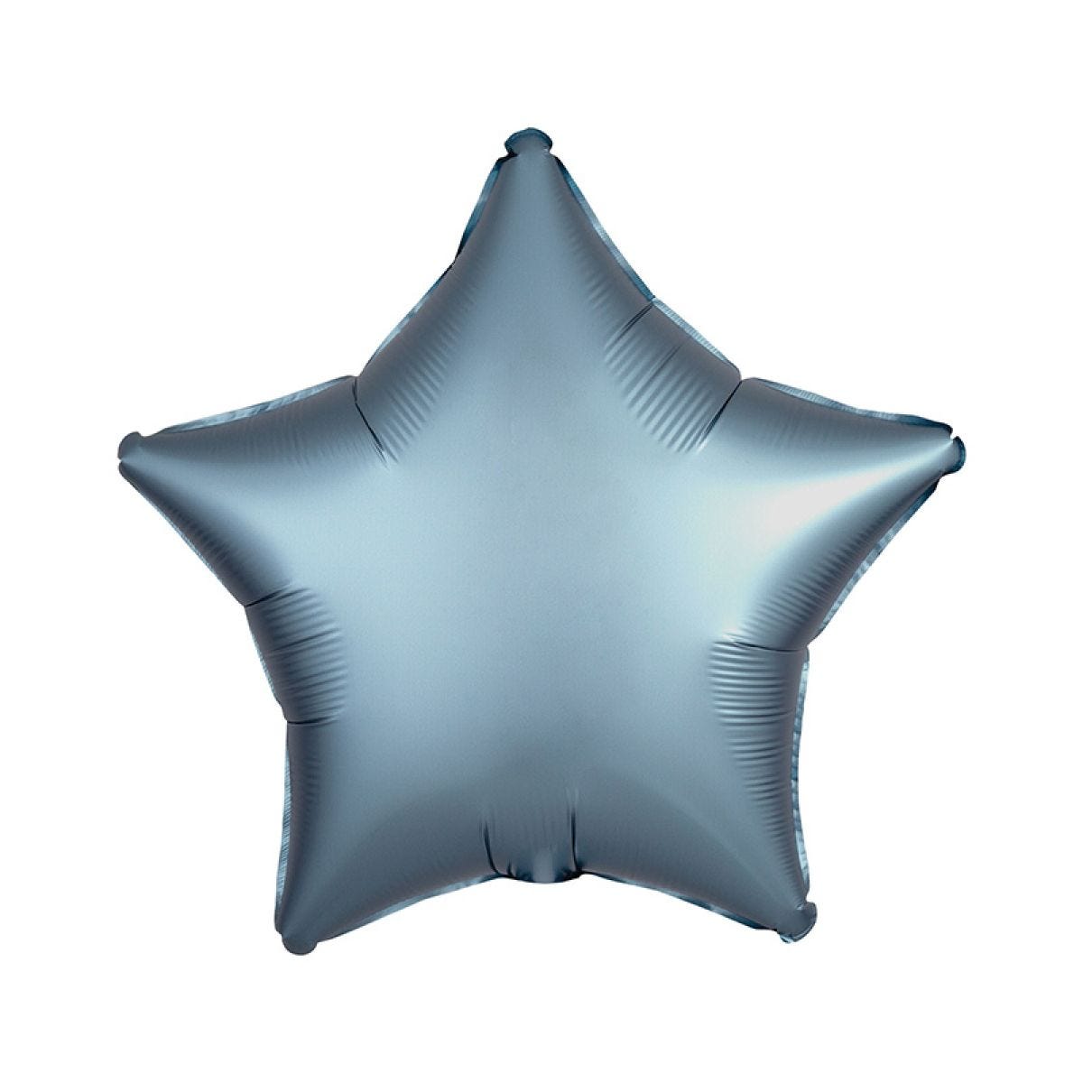 Silk Lustre Steel Blue Star Foil Balloon - 18" (Unpackaged)