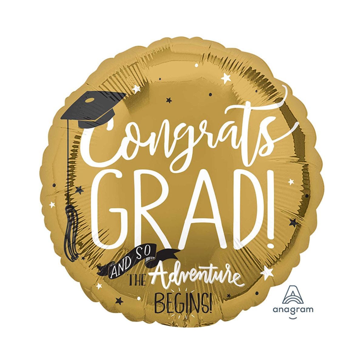 Congrats Grad Jumbo Balloon - 28" Foil
