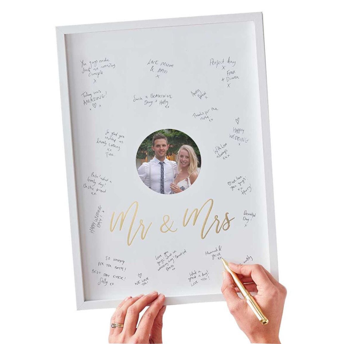 Gold Wedding Guest Book Frame