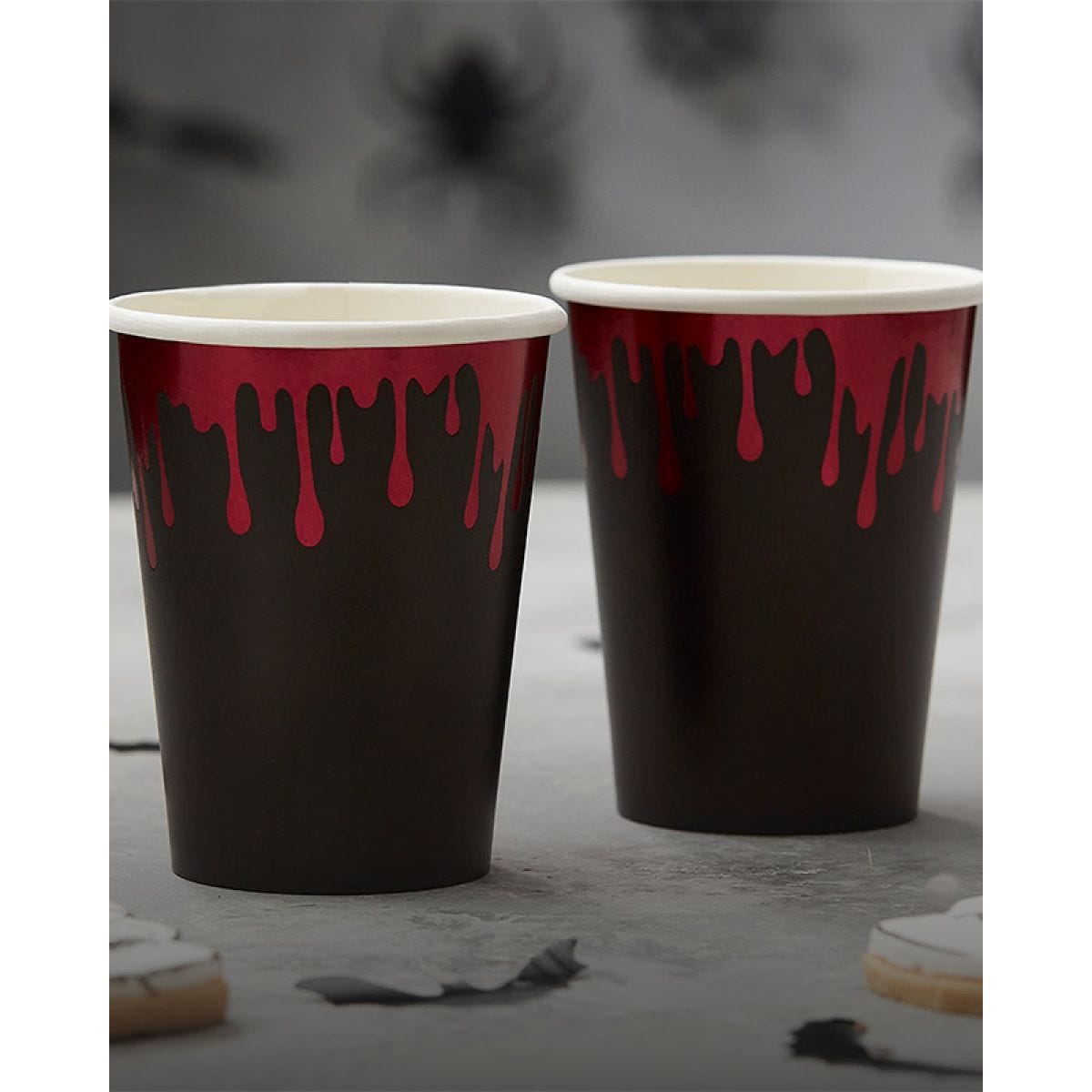 Metallic Ink Blood Drip Paper Cups