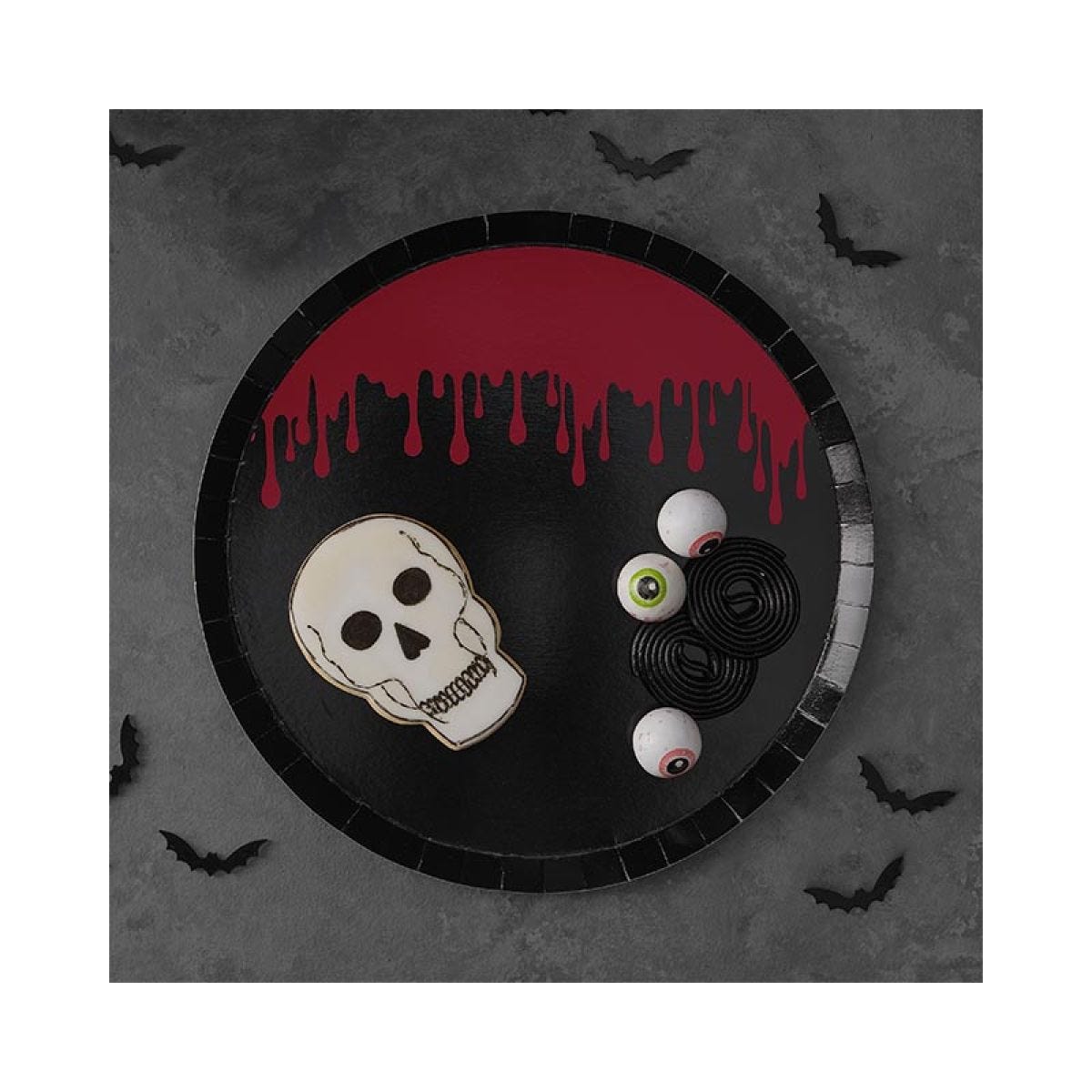 Metallic Ink Blood Splatter Plates