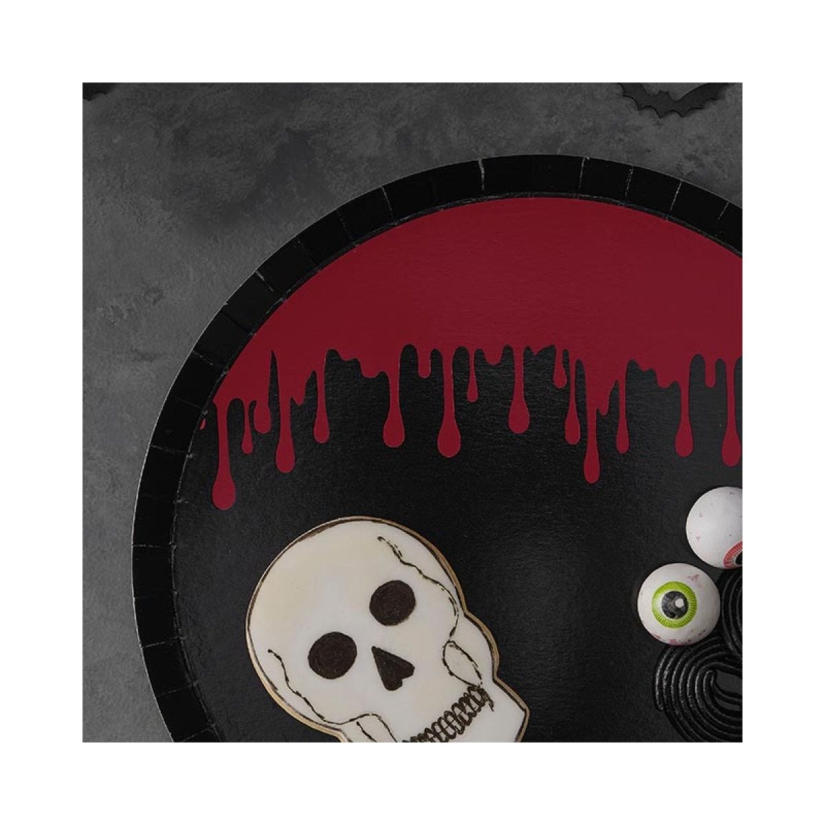 Metallic Ink Blood Splatter Plates