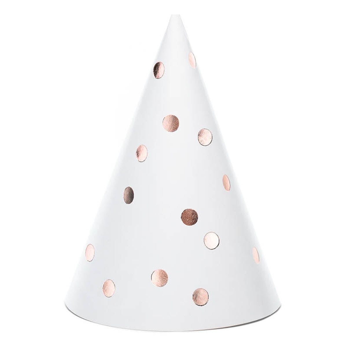 Rose Gold Dotty Party Hats (6pk)