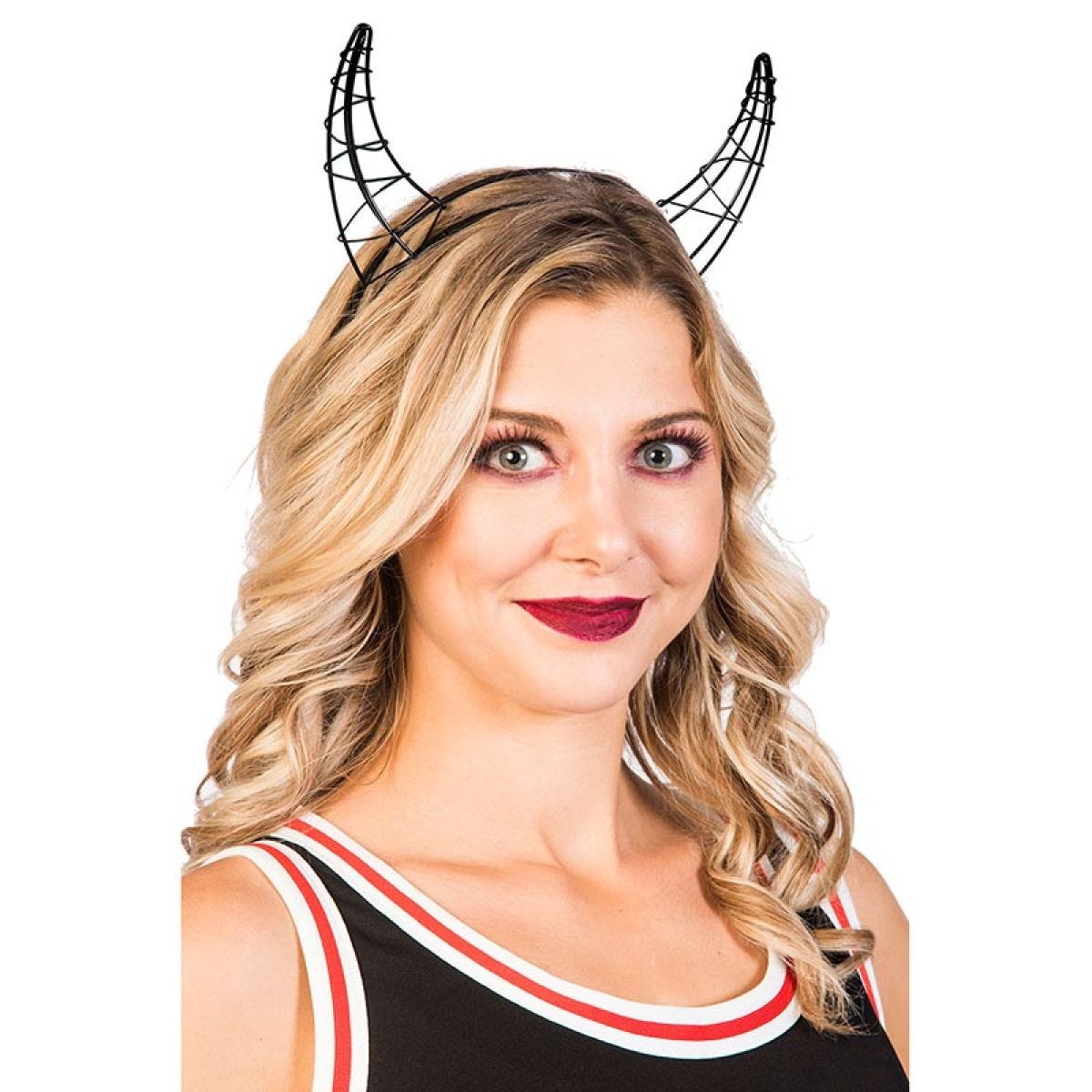 3D Black Devil Headband
