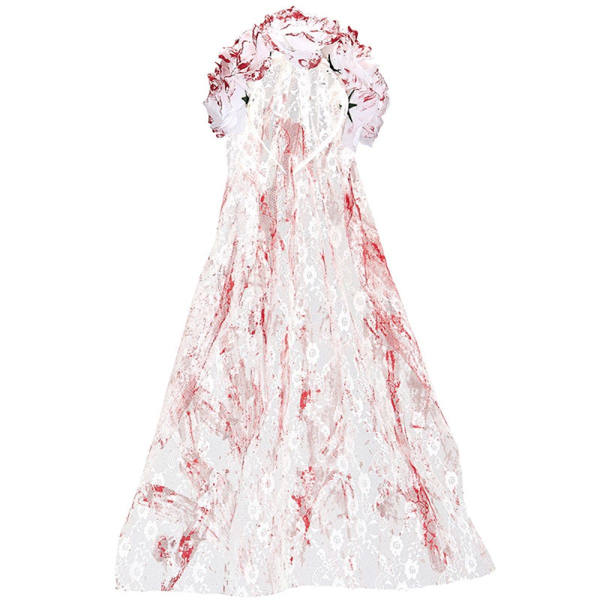 Bloody Bridal Veil With Roses