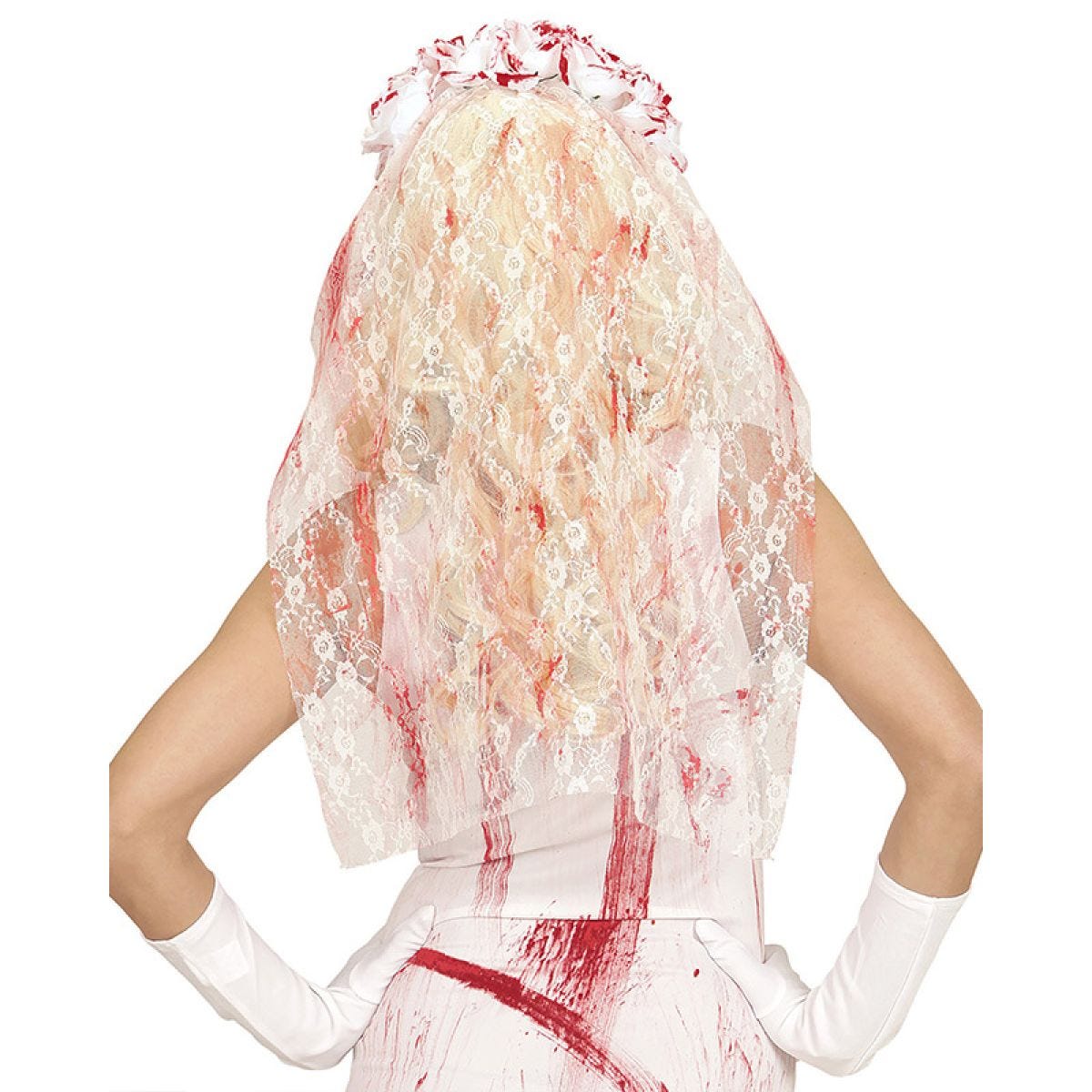 Bloody Bridal Veil With Roses