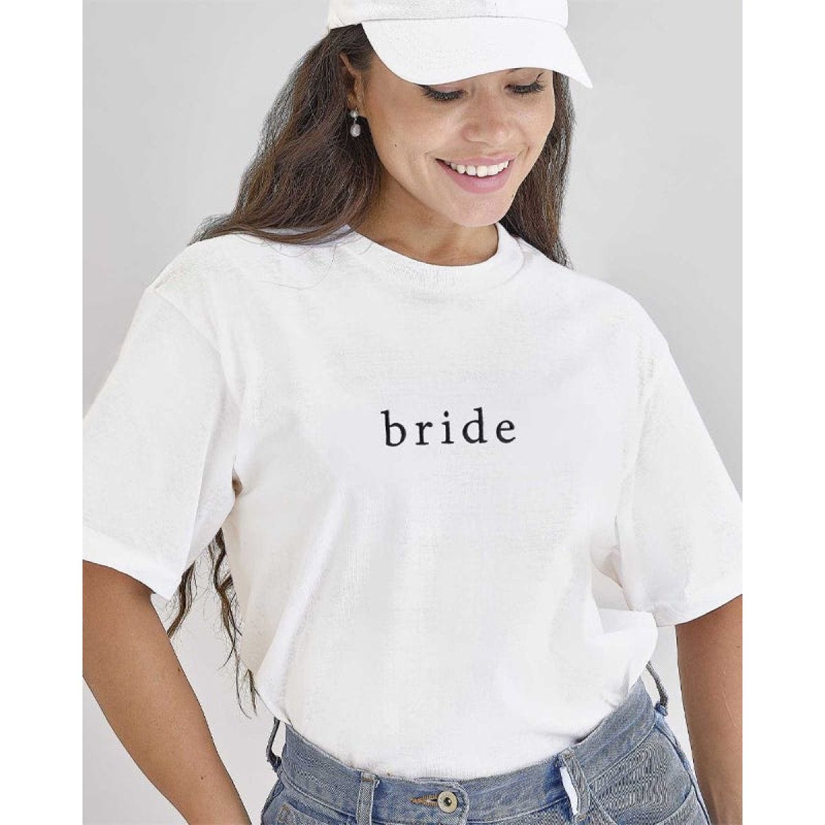 White Embroidered Bride T-Shirt - Adult Costume