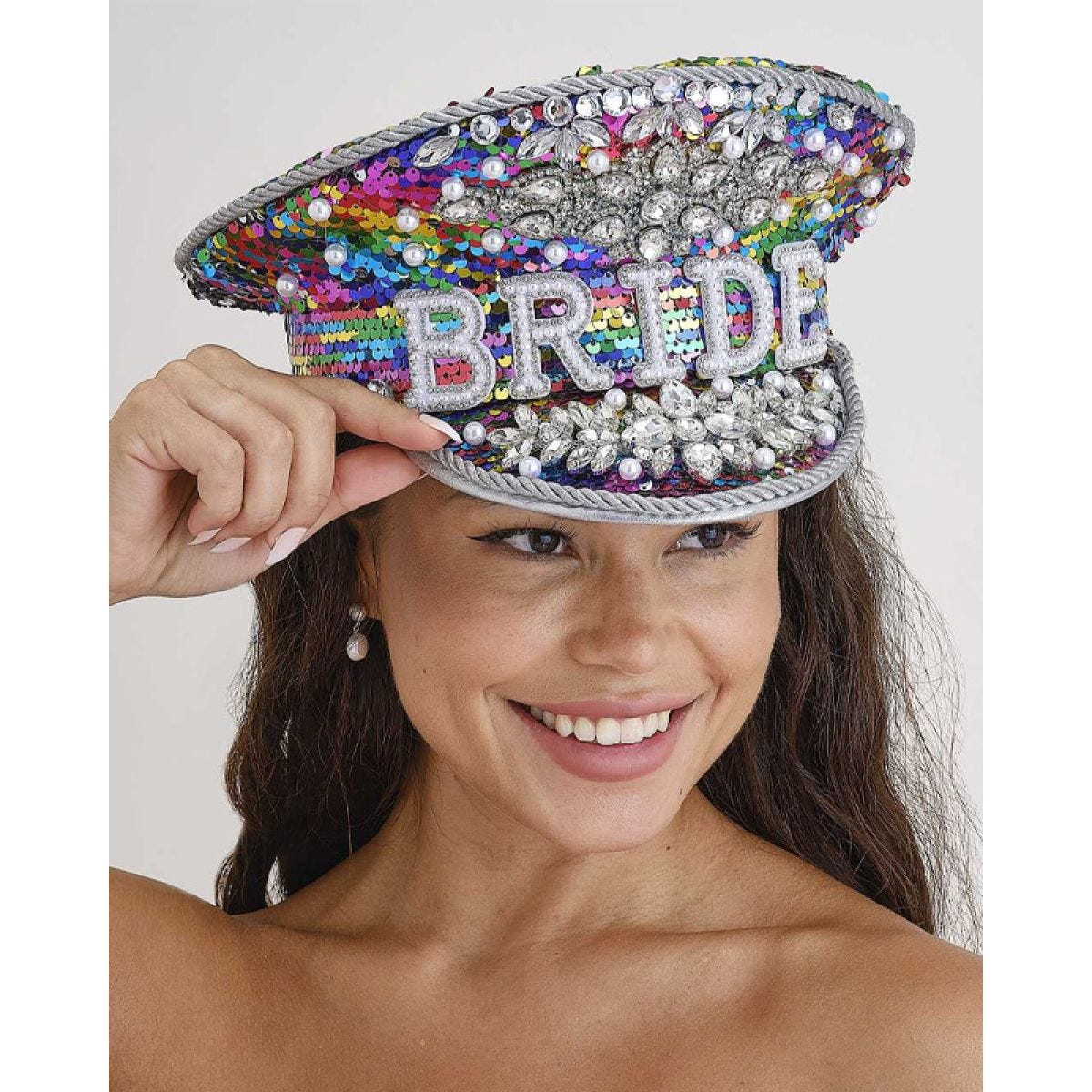Embellished Bride Hat - 28cm x 28cm