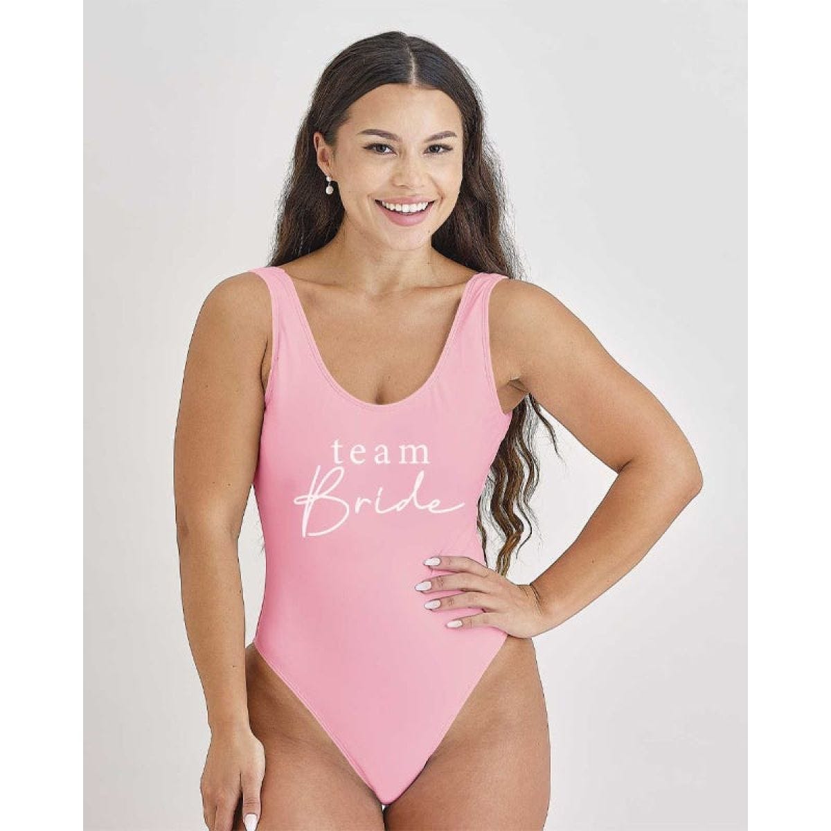 Team Bride Pink Swinsuit - Adult Costume