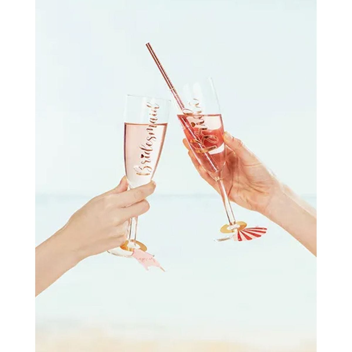 Bride & Bridesmaid&apos;s Glass Stickers (6pcs)