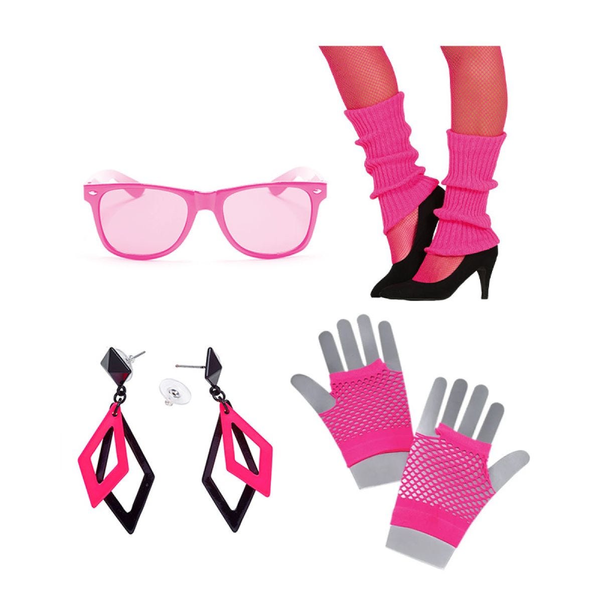 Pink 80&apos;s Accessory Kit