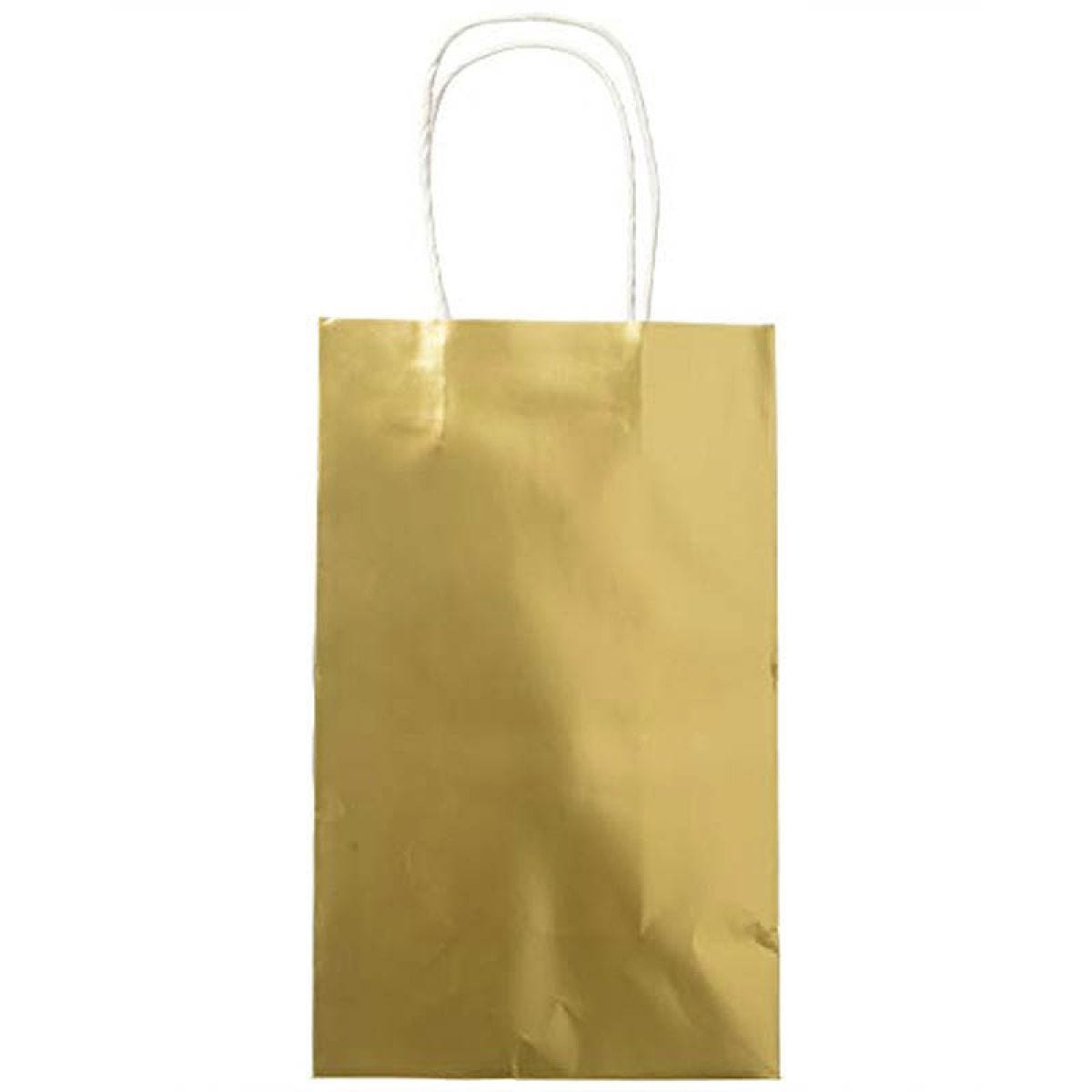 Gold Metallic Paper Loot Bags (8pk)