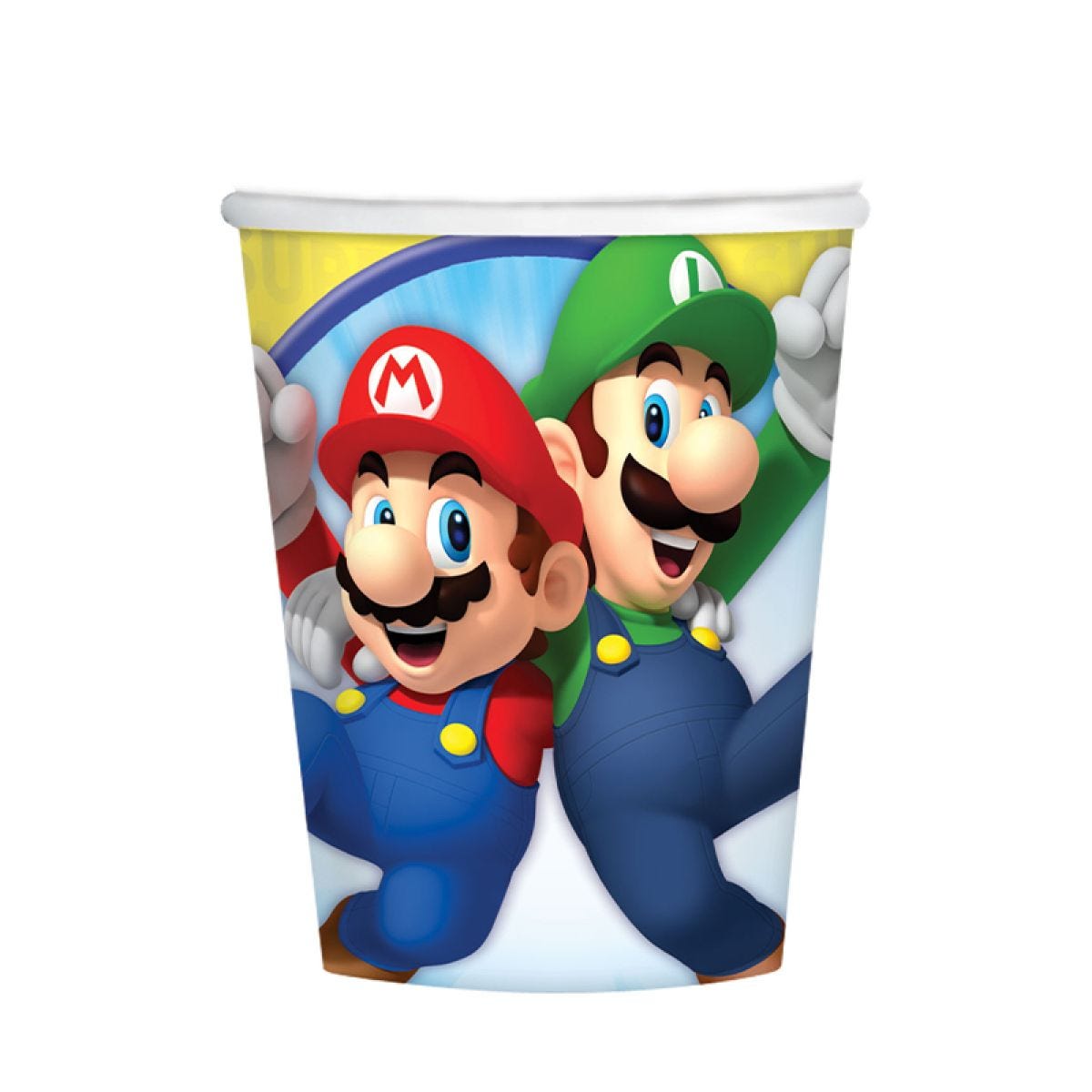 Super Mario Cups - 266ml Paper Party Cups (8pk)