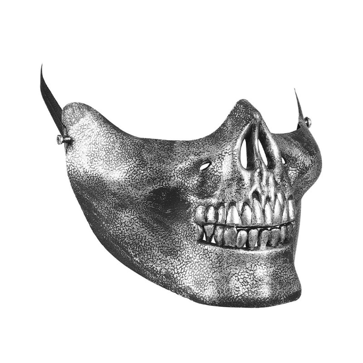 Metallic Skull Chin Mask