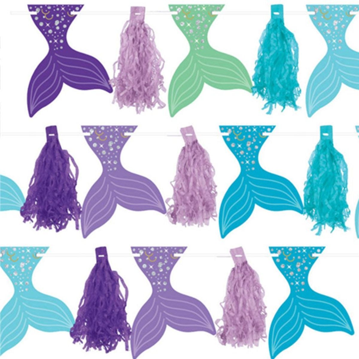 Mermaid Wishes Glitter Tassel Garland - 3m