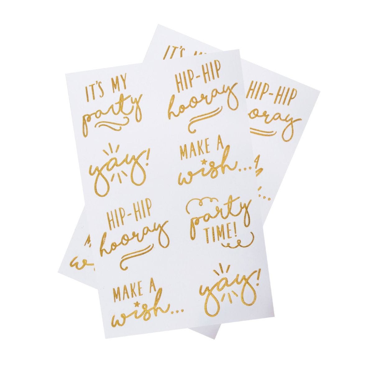 Pick & Mix Pastel Gold Foiled Temporary Tattoos