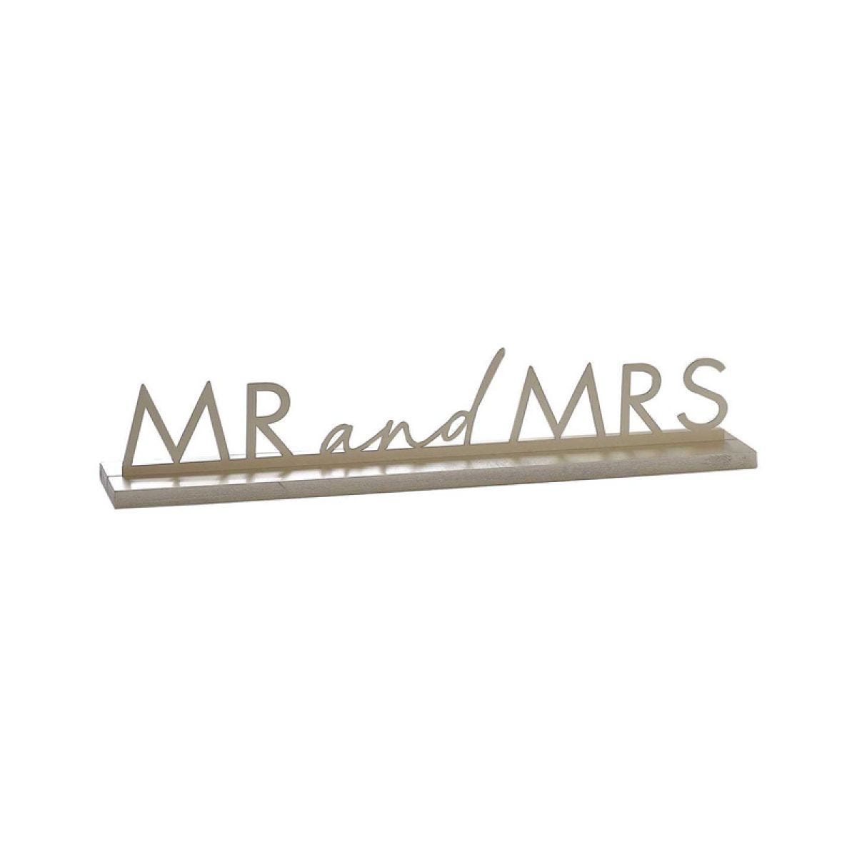 Gold Metal &apos;Mr and Mrs&apos; Sign - 7.5cm x 42.5cm