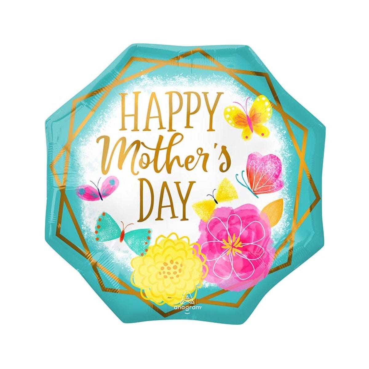 Happy Mother&apos;s Day Octagon Supershape Balloon - 22" x 22" Foil