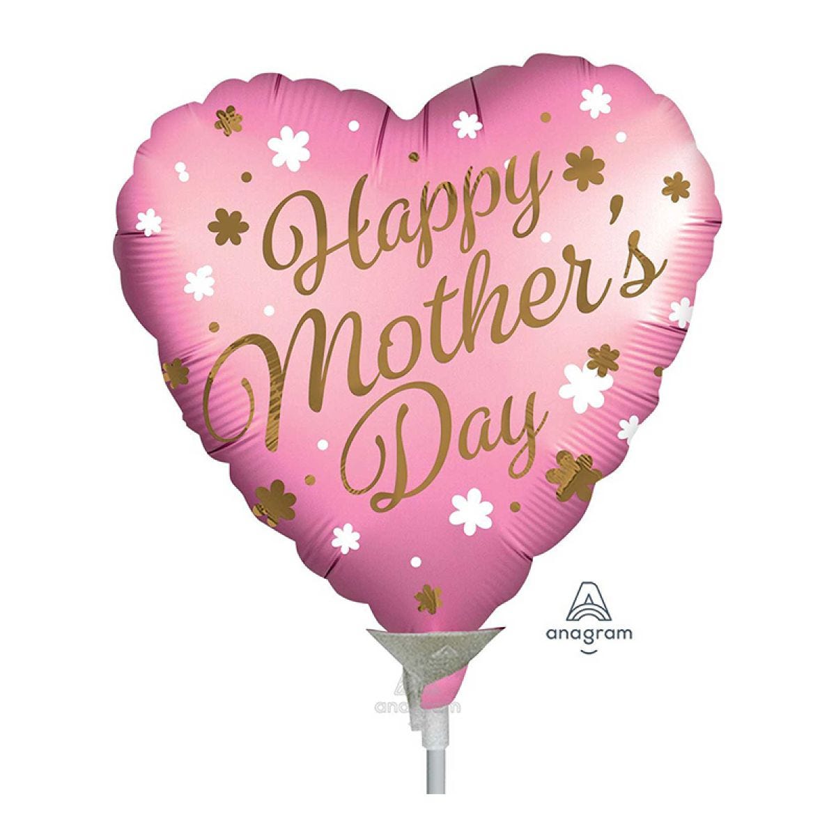 Happy Mother&apos;s Day Balloon on Stick - Foil 9"