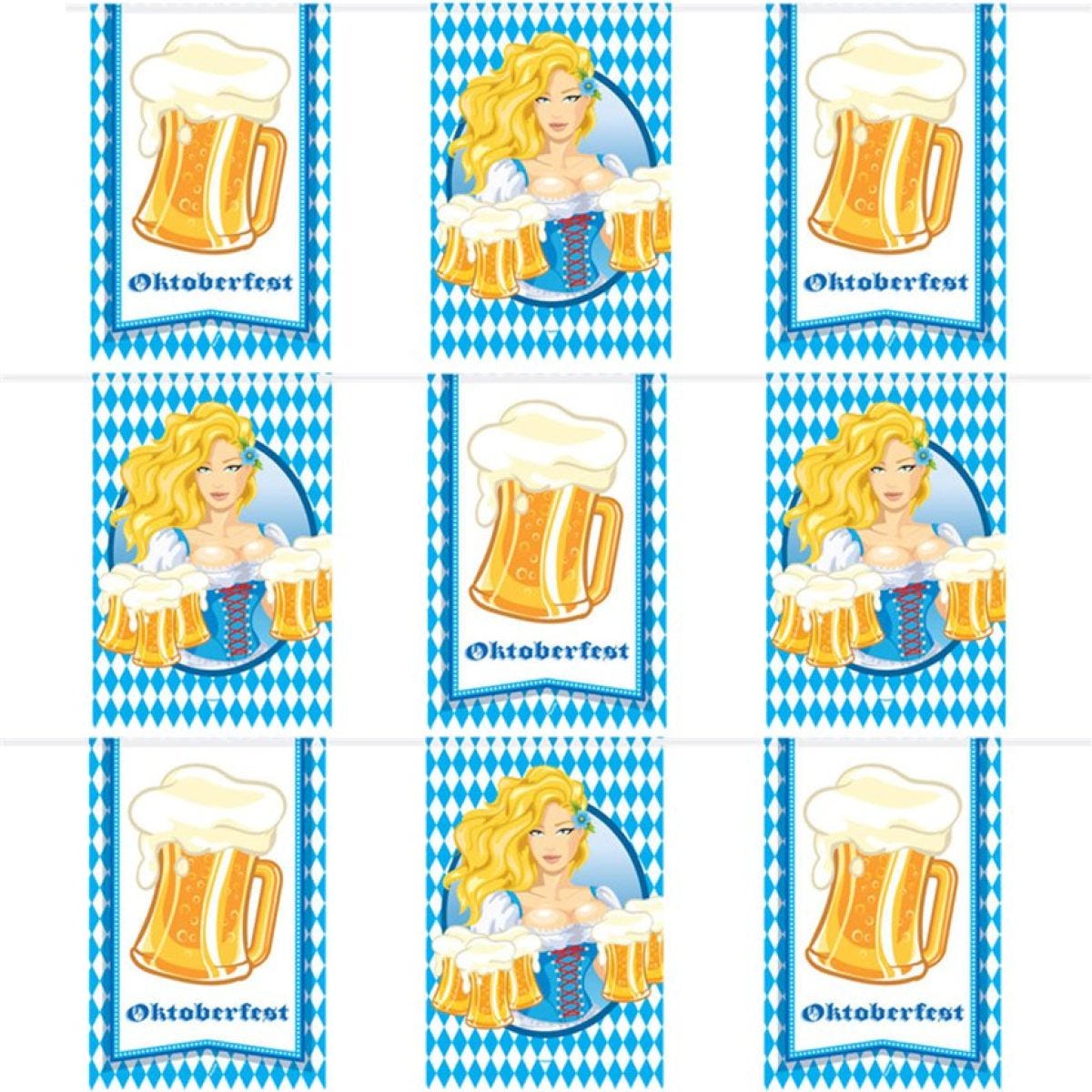 Oktoberfest Beer Mugs Bunting - 10m