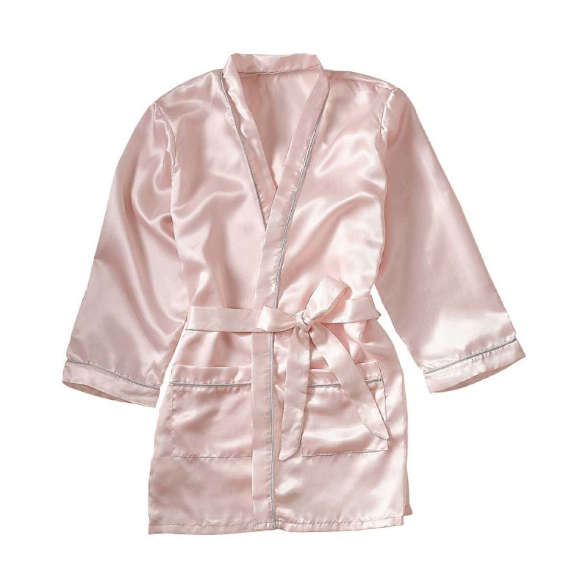 Pamper Party Pink Satin Embroidered Dressing Gown - 7-9 Years