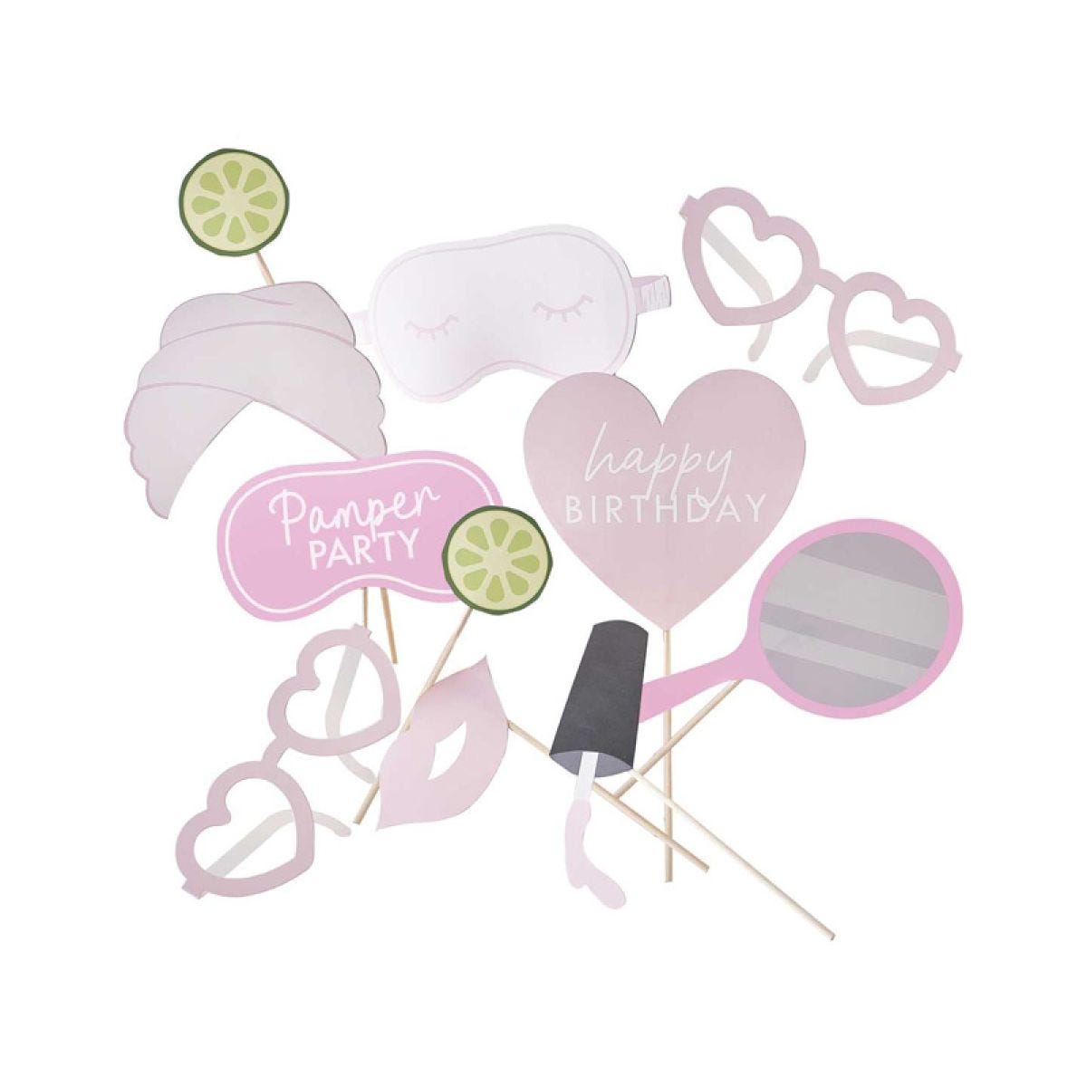Pamper Party Photo Booth Props (10pk)