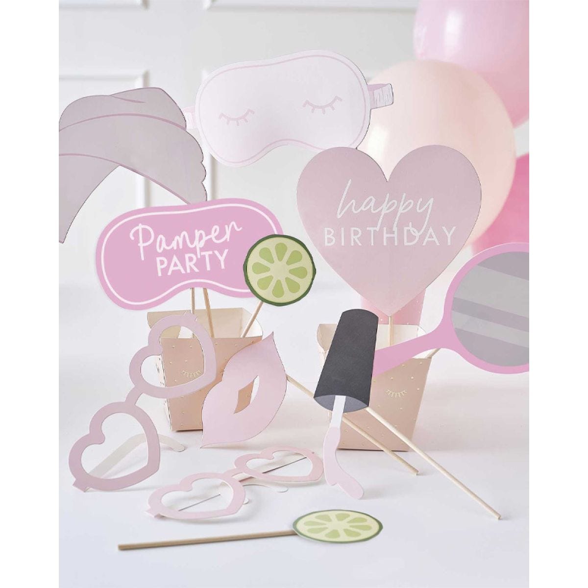 Pamper Party Photo Booth Props (10pk)