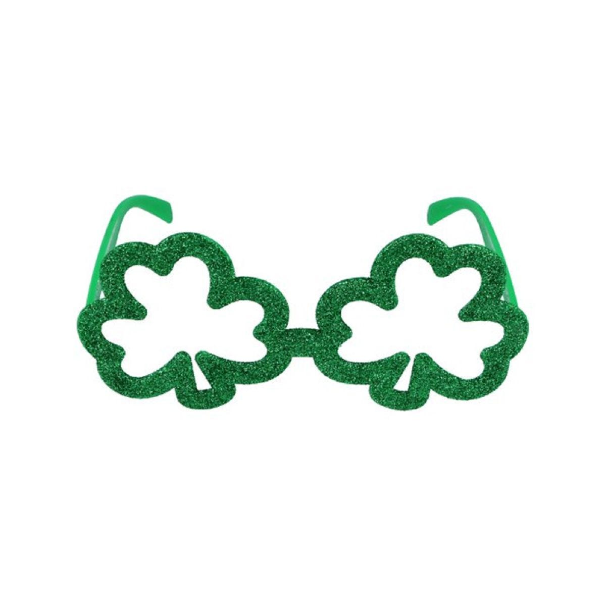 Shamrock Glitter Glasses