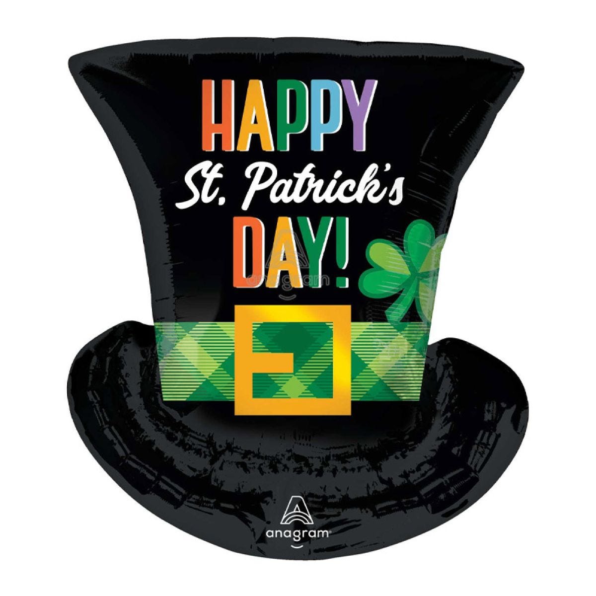 St Patrick&apos;s Day Top Hat Foil Balloon -24"
