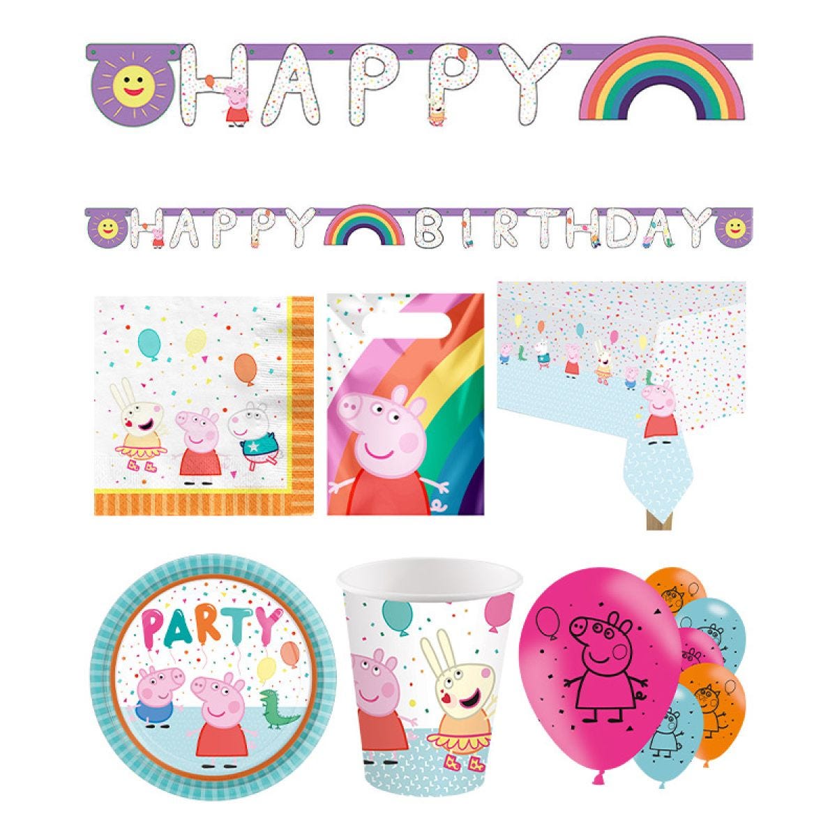 Peppa Pig Birthday Party Pack - 48 Pcs