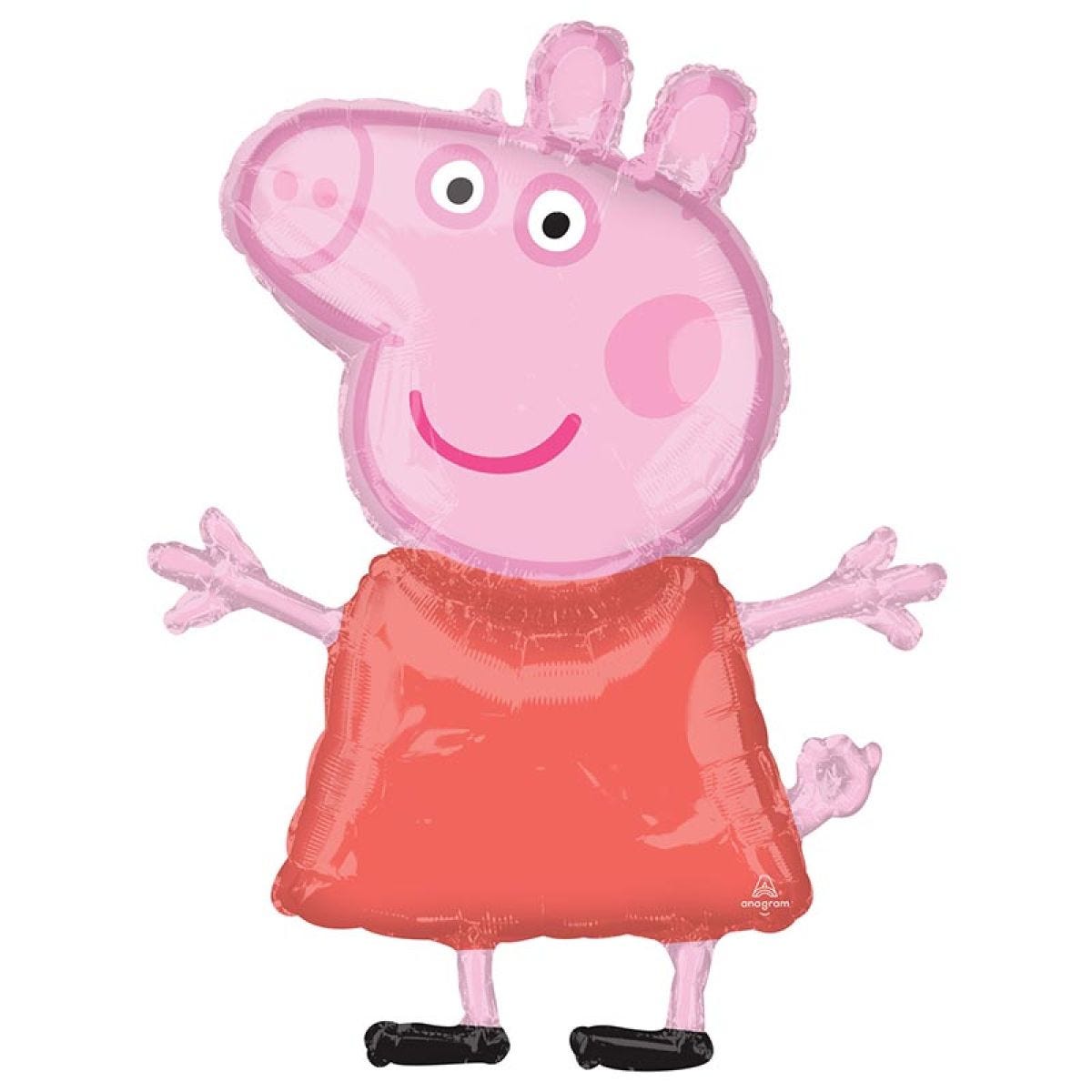 Peppa Pig Red Dress Supershape Balloon - 25" x 32" Foil
