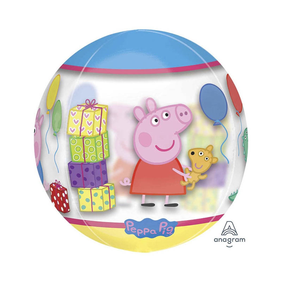 Peppa Pig Clear Orbz Foil Balloon - 15"