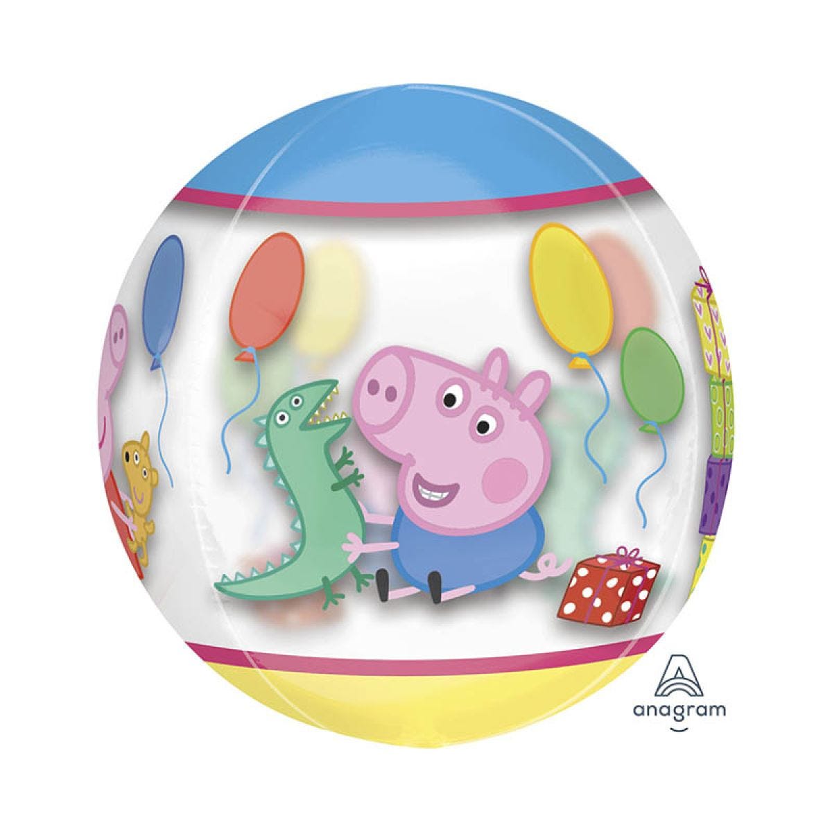 Peppa Pig Clear Orbz Foil Balloon - 15"