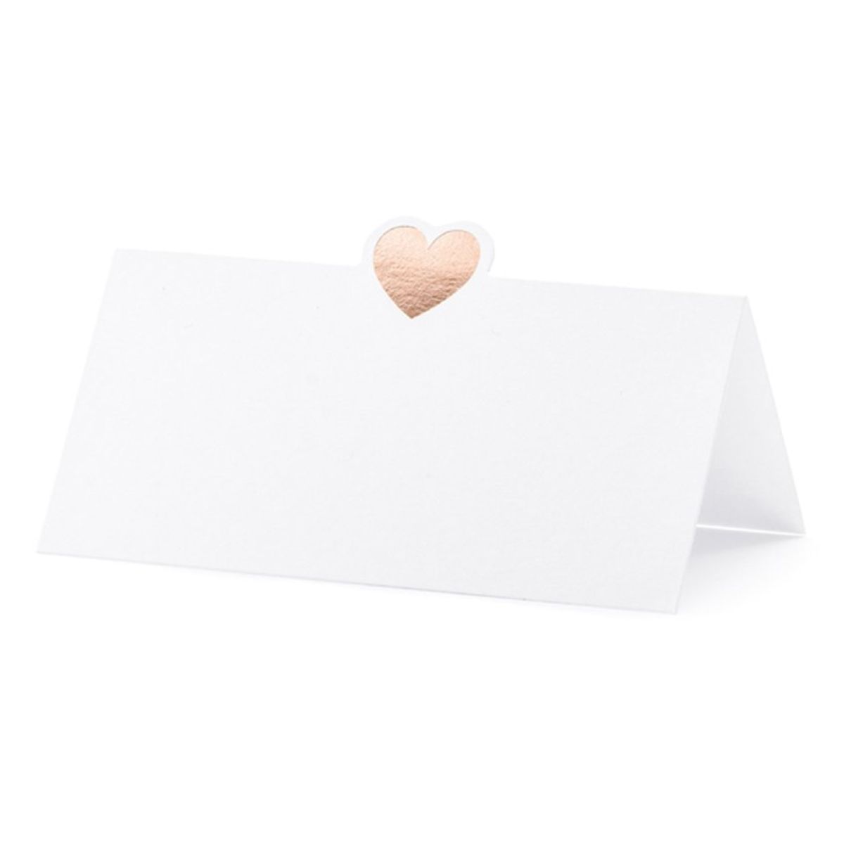 Rose Gold Heart Wedding Place Cards (10pk)