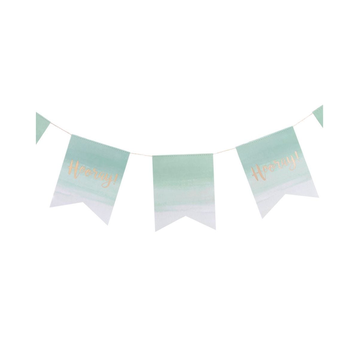 Pick & Mix Hooray Mint Ombre Flag Bunting - 3m