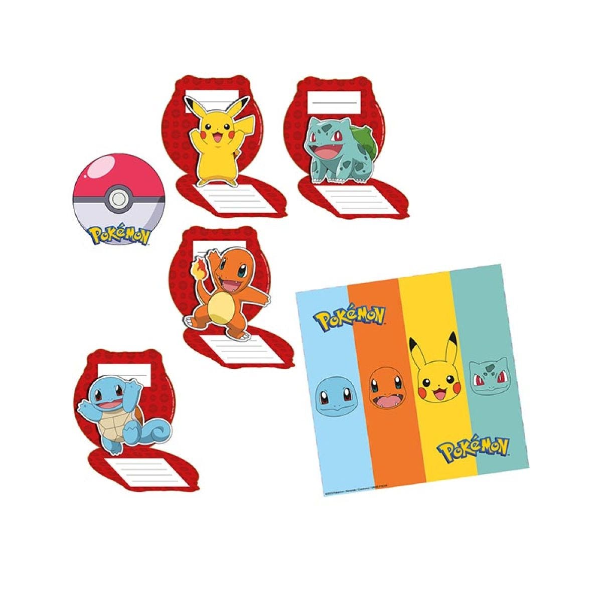 Pikachu Pokemon Party Invites (8pk)
