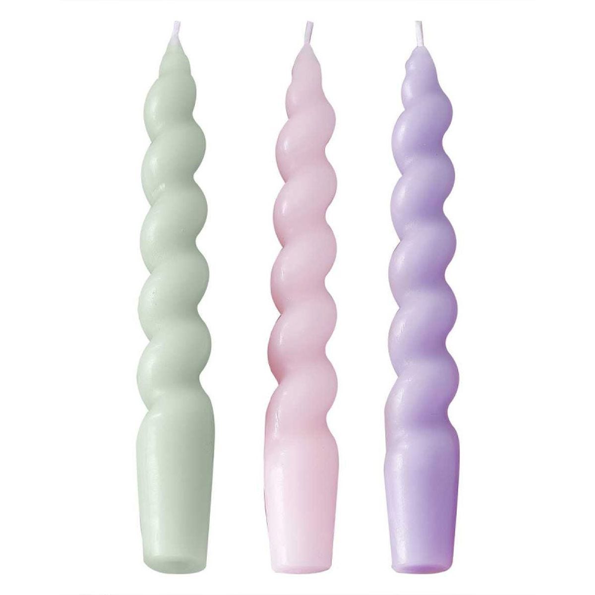 Pastel Wave Pastel Swirl Candles (3pk)