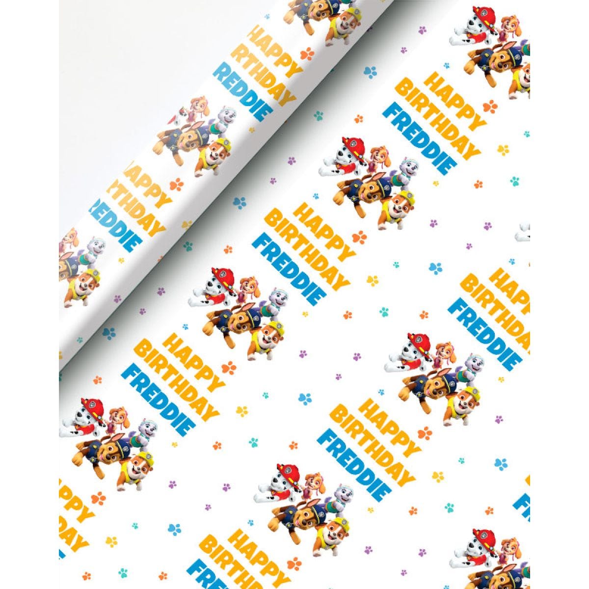 Paw Patrol Party Happy Birthday Personalised Wrapping Paper