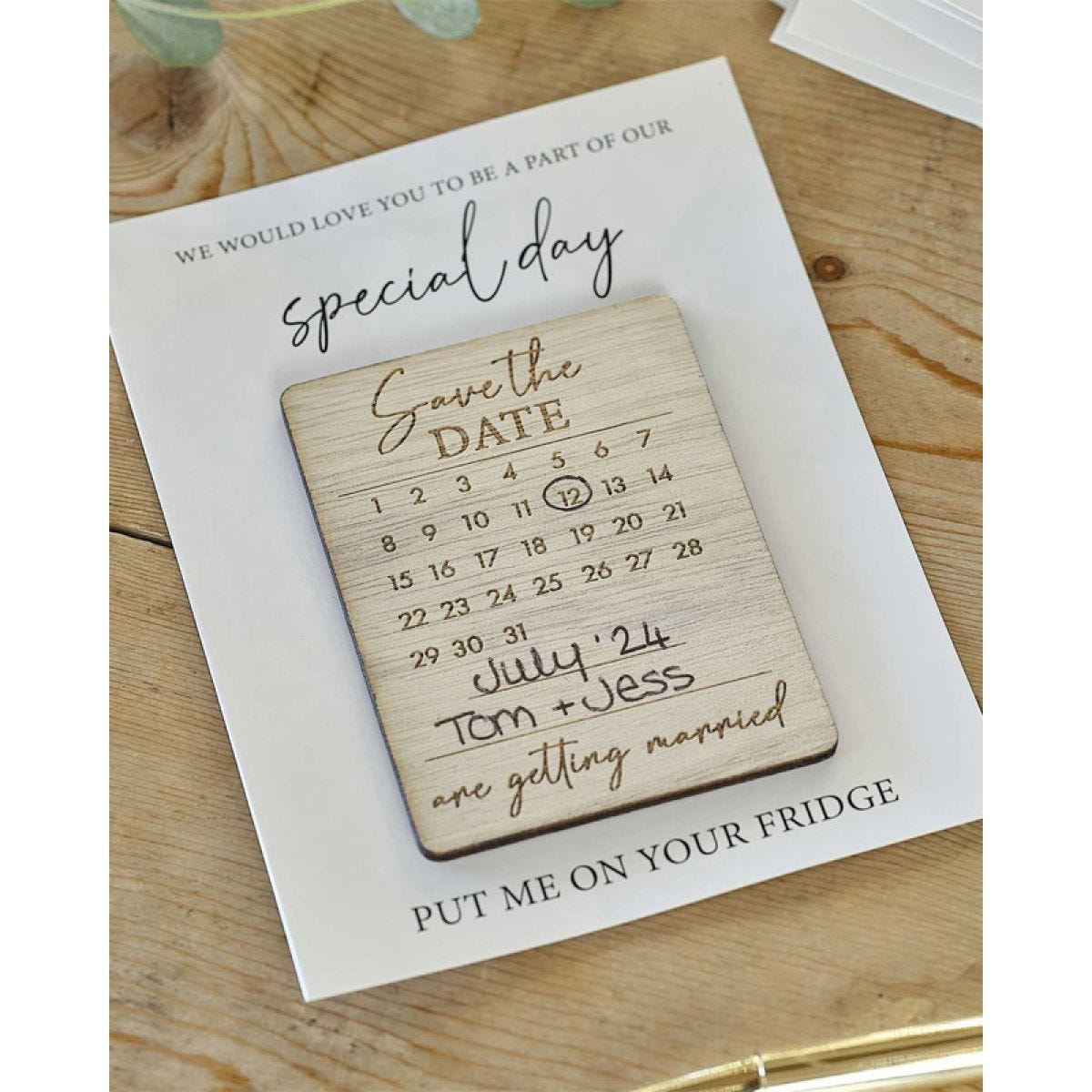 Rustic Romance Wooden &apos;Save the Date&apos; Magnets (10pk)