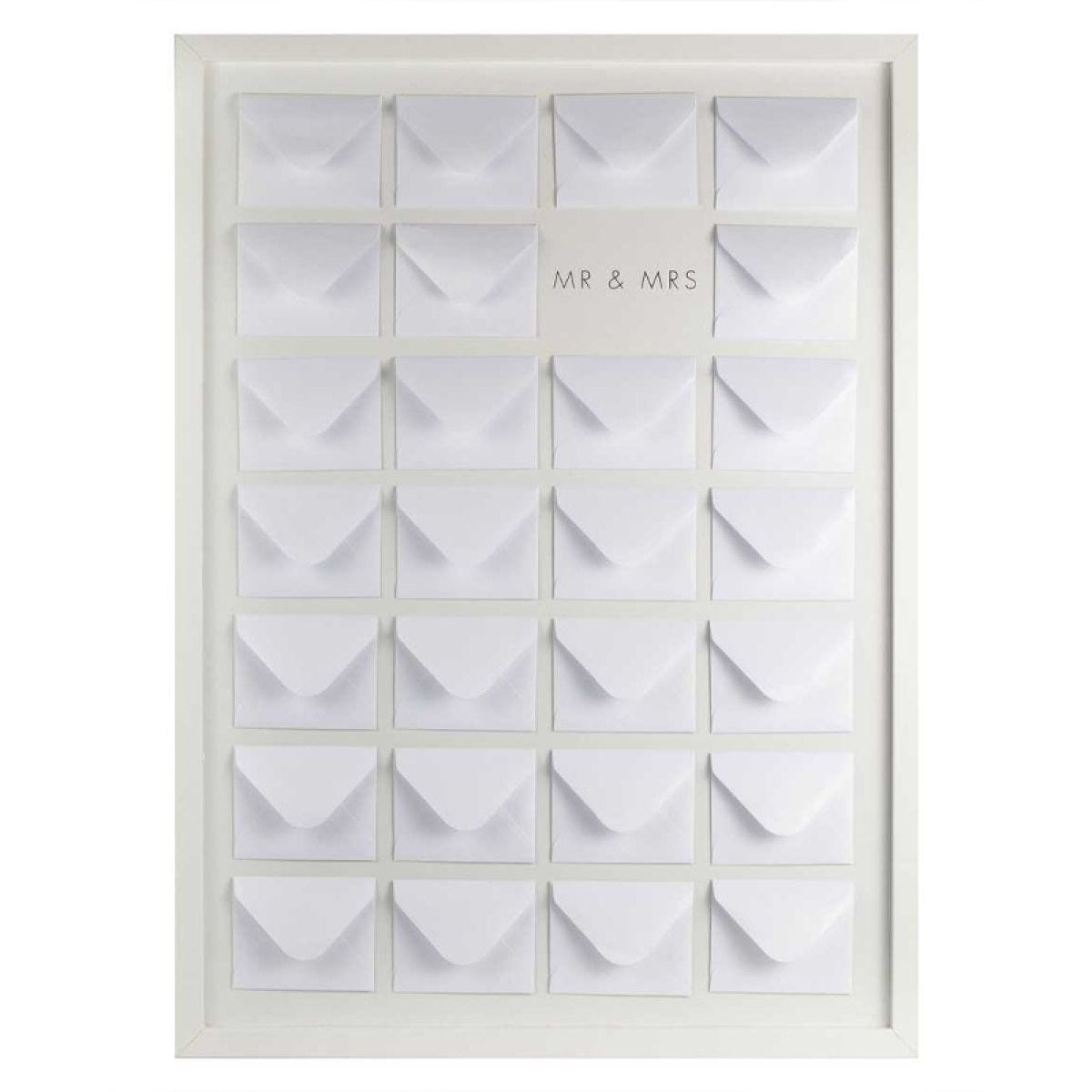 Rustic Romance Wooden Frame and Envelope Wedding Guest Book Alternative - 72cm x 52cm